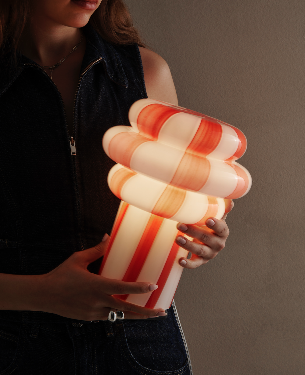 Lolli Glass Lamp Candy Striped