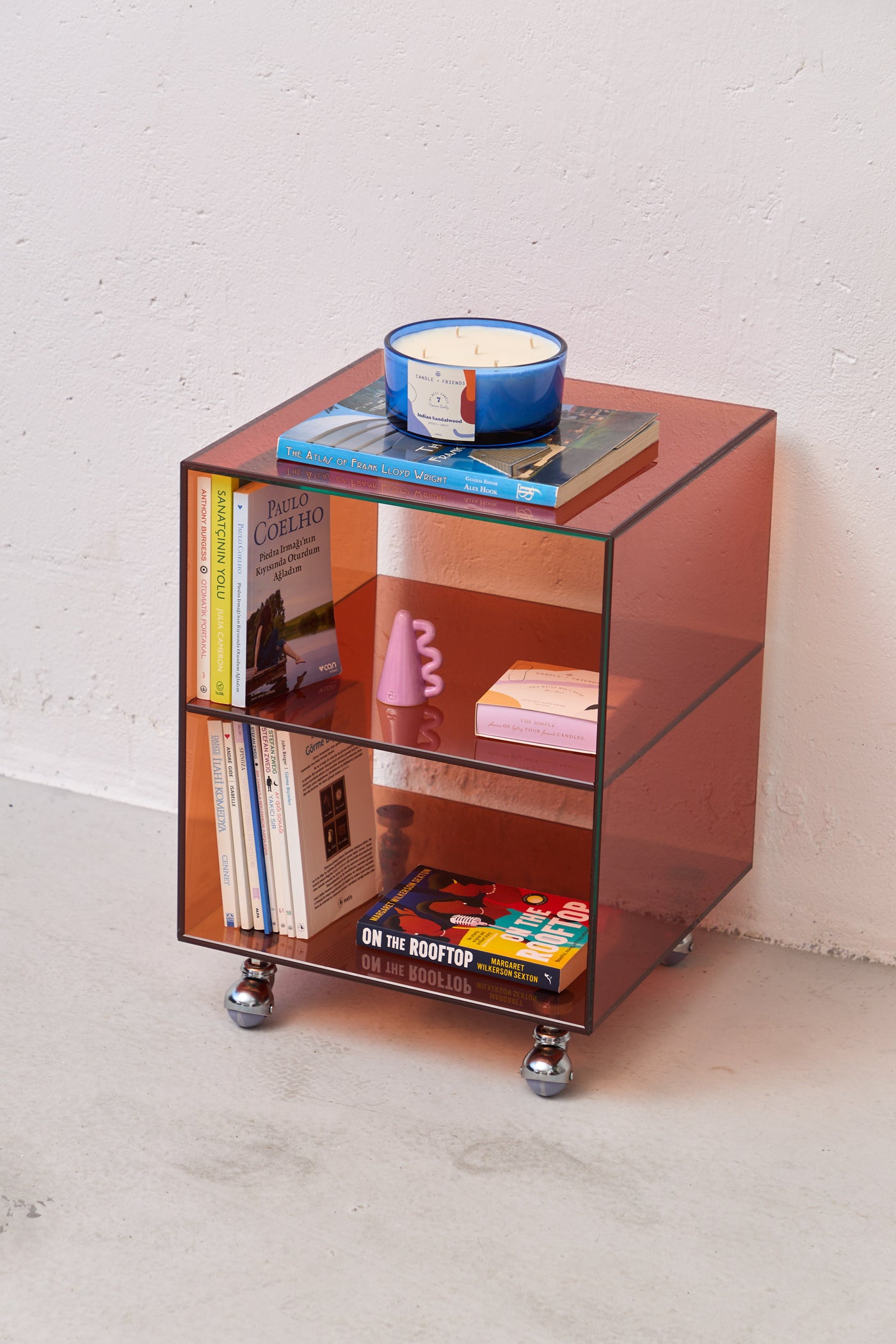 Roly Mini Turuncu Tekerlekli Sehpa