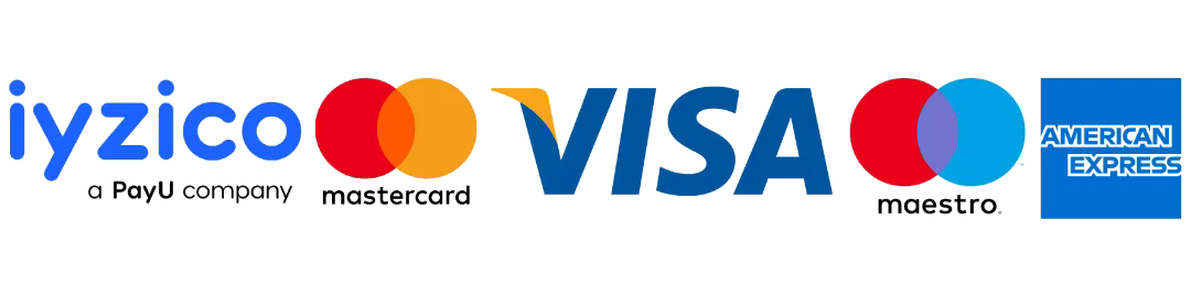 iyzico, Mastercard, Visa, Maestro, American Express